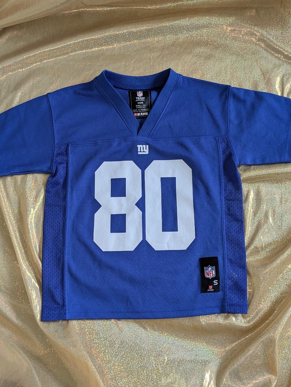 NFL Royal Blue Cruz #80 Kids Jersey Tee.  NEW